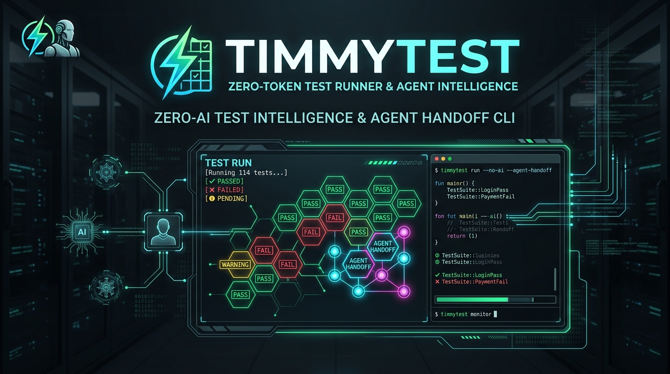 TimmyTest - Zero-Token Test Runner & AI Agent Intelligence